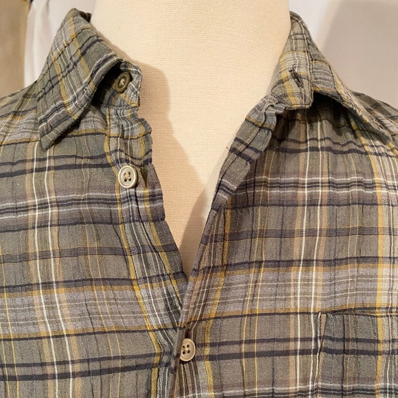 JOHN VARVATOS USA Mens Plaid Button Down Shirt Sz M - Picture 5 of 8